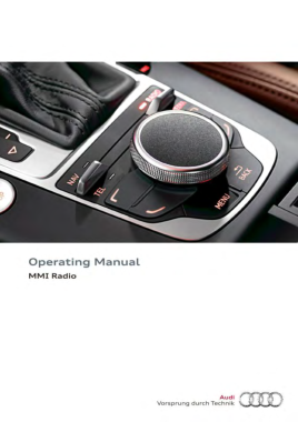 2016 Audi A3 S3 Owners Manual MMI Radio Manual